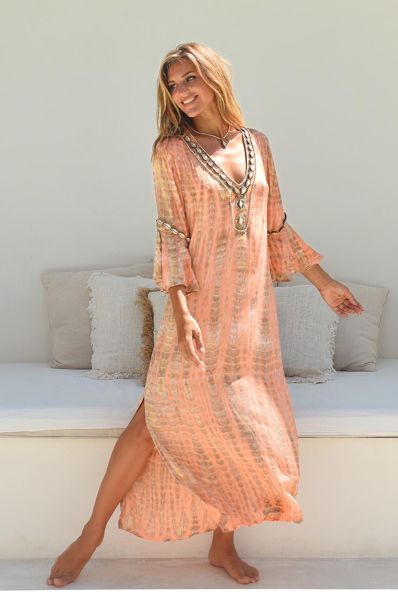 Fierce Leopard Flame Mini Kaftan main image 1